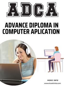 Advance diploma in computer aplication