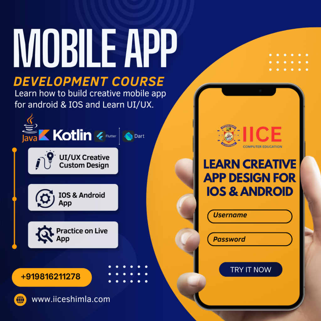 mobile app development course in shimla