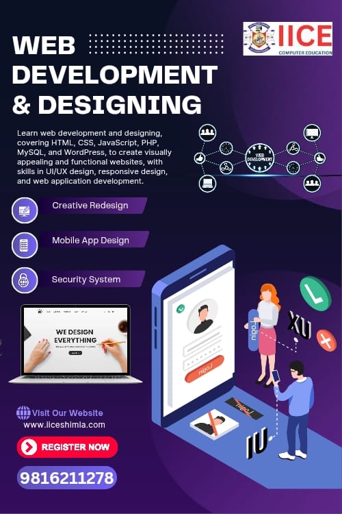 Web Development and Web Designing course